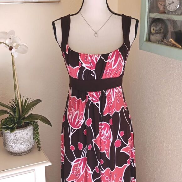 B. Smart Maxi Dress. Op Art. Tropical. Y2K - Picture 2 of 10